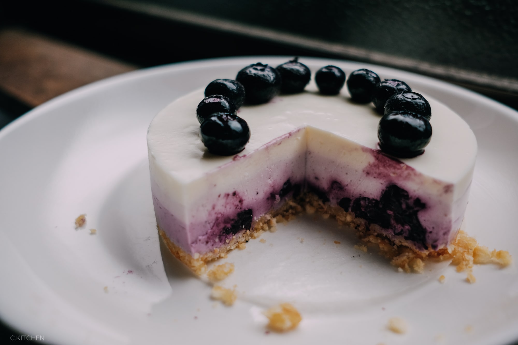 漸層藍莓生乳酪蛋糕（免烤箱）
